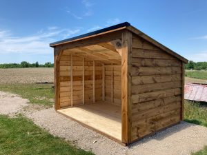 Open lean-to shed